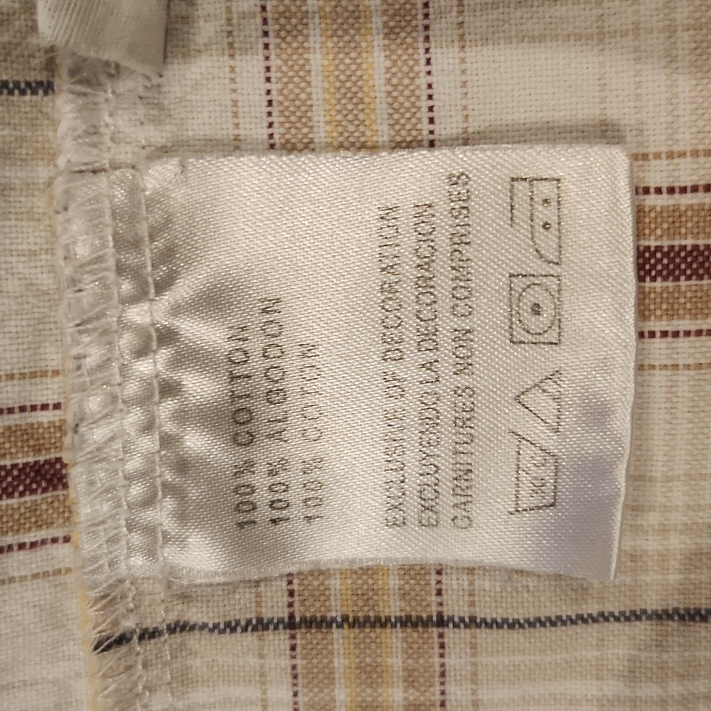 Twenty X By Wrangler Cream & Brown Plaid Western Button-Up - Picture 8 of 9